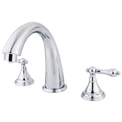 Roman Tub Faucet, Tulare, Two-Handle 3-Hole in Polished Chrome