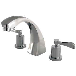 Roman Tub Faucet, Tulare, Two-Handle 3-Hole in Polished Chrome