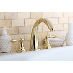 Roman Tub Faucet, Tulare, Two-Handle Deck Mount in Polished Brass
