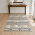 Peris geometric rug in an entryway