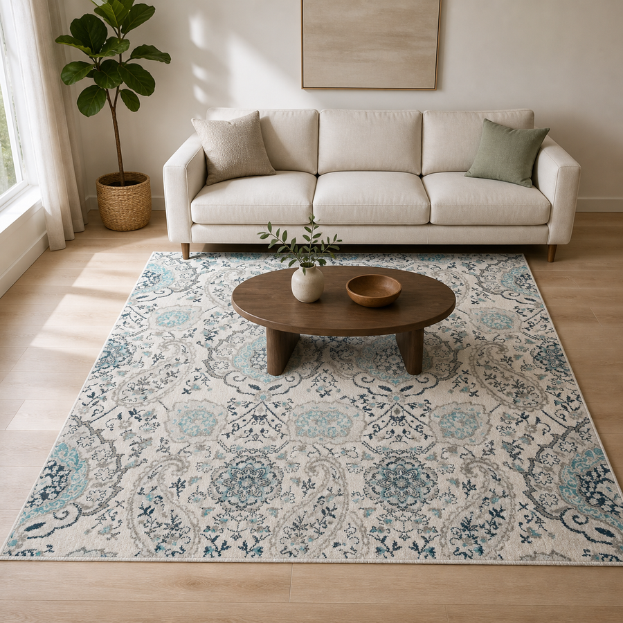 Living room | the rug shown in a living room