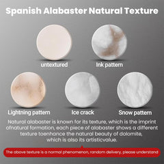 Round Alabaster Pendant Light with Integrated Dimmable LED