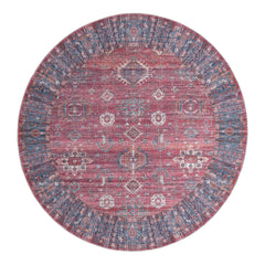 Round Area Rug, 10'6" x 10'6" with Geometric Pattern