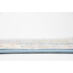 Round Area Rug, 10 Ft in Blue Polypropylene