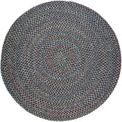Round Area Rug, 8 Ft, Blue Polypropylene with Indoor/Outdoor Use