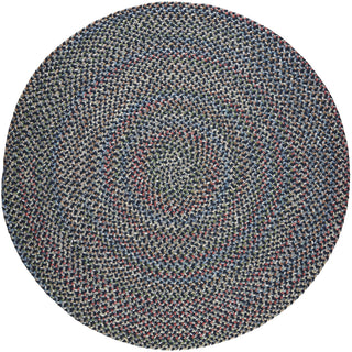 Round Area Rug, 8 Ft, Blue Polypropylene with Indoor/Outdoor Use