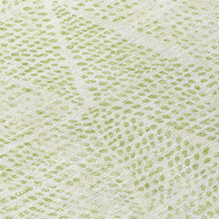 Round Area Rug, 8 Ft in Aloe with Diamond Pattern