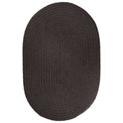 Round Area Rug, 8 Ft, Light Brown with Hand-Woven Synthetic Pile