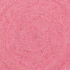Round Area Rug, 8 Ft, Pink with Chevron Pattern