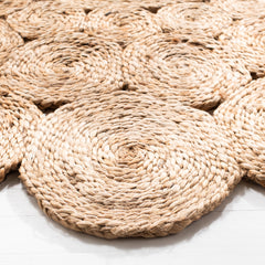 Round Area Rug, 9 Ft, Natural Jute and Sisal