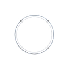 Round Coffee Table, 36 in, Clear Glass with Chrome Metal Frame