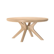 Round Coffee Table, 36 In Diameter, Solid Wood in Blonde