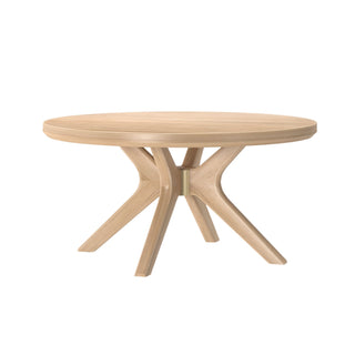 Round Coffee Table, 36 In Diameter, Solid Wood in Blonde