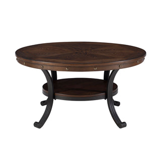 Round Coffee Table, 36 in Diameter with Ash Veneer Top and Steel Frame