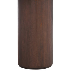 Round Coffee Table, 36 Inch, Solid and Engineered Wood in Walnut
