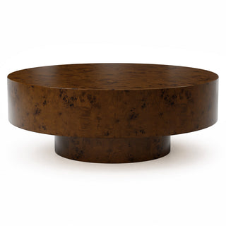 Round Coffee Table in Solid and Manufactured Wood, Espresso Finish