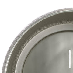 Round Coffee Table with Hidden Storage in Hammered Aluminum, Silver