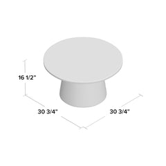Round Coffee Table with White Marble Top and Gold Base