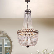 Round Crystal Chandelier with 9 Lights in Antique Bronze Finish