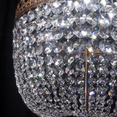 Round Crystal Chandelier with 9 Lights in Antique Bronze Finish