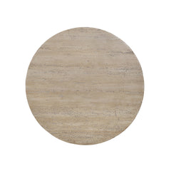 Round Dining Table, Cement Pedestal Base, 36 Inch, Cream