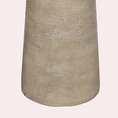 Round Dining Table, Cement Pedestal Base, 36 Inch, Cream
