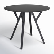 Round Dining Table, HPL Laminated Top with Thermoplastic Legs, Black
