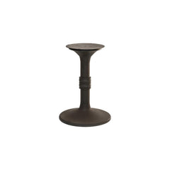 Round Dining Table, Pine Wood, 42 Inch, Antique Natural Top, Black Iron Base