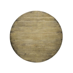 Round Dining Table, Pine Wood, 42 Inch, Antique Natural Top, Black Iron Base