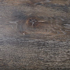 Round Dining Table with Pedestal Base in Weathered Gray