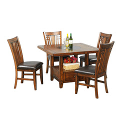 Round Extendable Drop Leaf Dining Table, Solid Wood Base, Oak