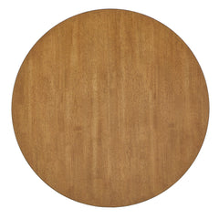 Round Pedestal Dining Table, 42 In, Oak Solid and Manufactured Wood