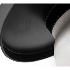 Round Plastic Side Table, 19.5 In H, Black Top with White Base