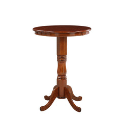 Round Pub Table in Cherry Manufactured Wood with Pedestal Base