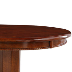 Round Pub Table in Cherry Manufactured Wood with Pedestal Base