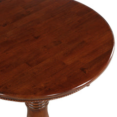 Round Pub Table in Cherry Manufactured Wood with Pedestal Base