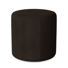 Round Upholstered Seat, Chocolate Velvet, Solid Wood Frame, Foam Cushion