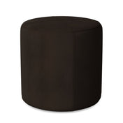 Round Upholstered Seat, Chocolate Velvet, Solid Wood Frame, Foam Cushion