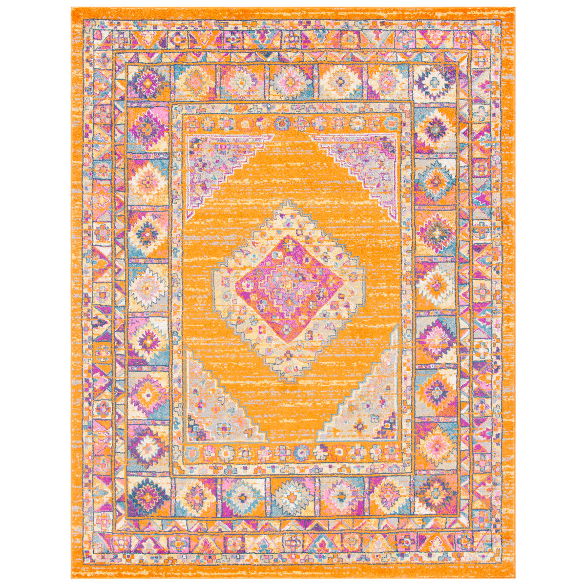 Full rug | the whole rug flat on a plain backdrop, no furniture