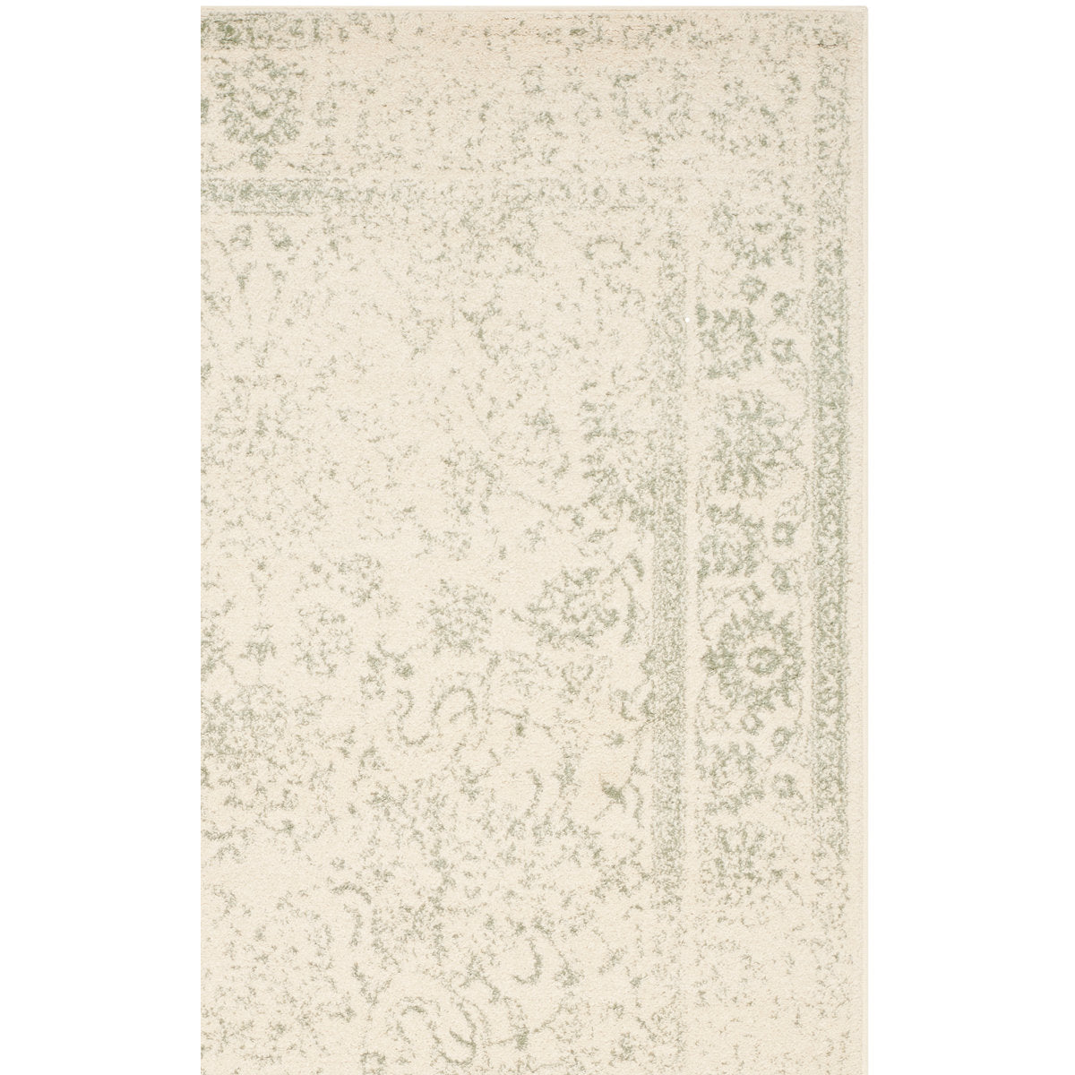 Full rug | the rug flat on a plain backdrop, pattern and border in frame, no furniture