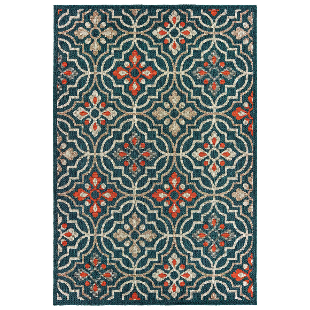 Full rug | the whole rug flat on a plain backdrop, no furniture