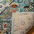 Folded corner | one corner turned back to show the backing and weave