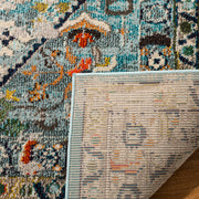Folded corner | one corner turned back to show the backing and weave