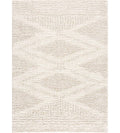 Full rug | the whole rug flat, the tonal Moroccan diamond running across the deep pile