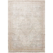 Runner Area Rug, 2'8" x 10', Beige Viscose with Fringe