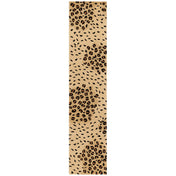 Runner Rug, 2'6" x 12', Brown Wool and Viscose
