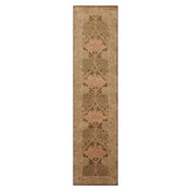 Runner Rug, 2'6" x 25', Hand Tufted Wool in Green