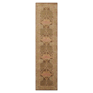 Runner Rug, 2'6" x 25', Hand Tufted Wool in Green