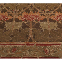 Runner Rug, 2'6" x 25', Hand Tufted Wool in Green