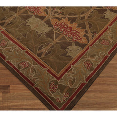 Runner Rug, 2'6" x 25', Hand Tufted Wool in Green